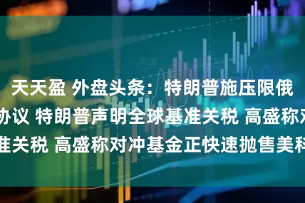 天天盈 外盘头条：特朗普施压限俄12天达成和平协议 特朗普声明全球基准关税 高盛称对冲基金正快速抛售美科技股
