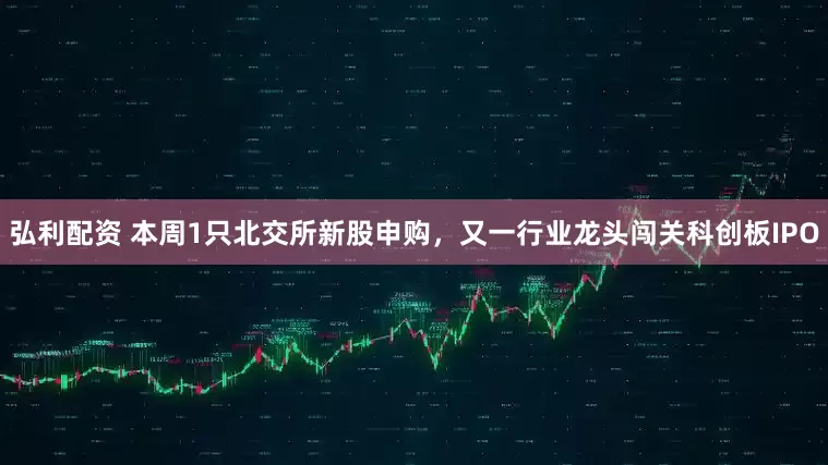 弘利配资 本周1只北交所新股申购，又一行业龙头闯关科创板IPO