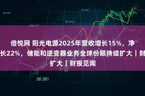 倍悦网 阳光电源2025年营收增长15%，净利润增长22%，储能和逆变器业务全球份额持续扩大｜财报见闻